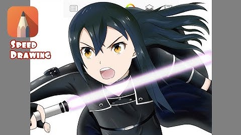 [ Speed Paint ] - Autodesk Sketchbook Android - Kirito God Mode - Sword Art Online " Fatal Bullet "