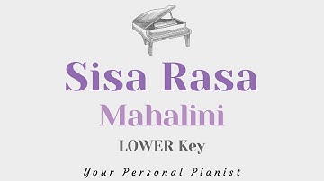 Sisa Rasa - Mahalini (LOWER Key Karaoke) - Piano Instrumental Cover with Lyrics