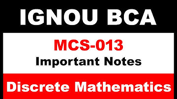 [MCS-013 Important Questions with Answers] MCS 013 Important Questions #MCS-013 Discrete Mathematics