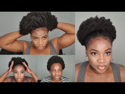 NATURAL-LOOKING 4B/4C AFRO HAIR // Crochet Tutorial on Natural Hair ...