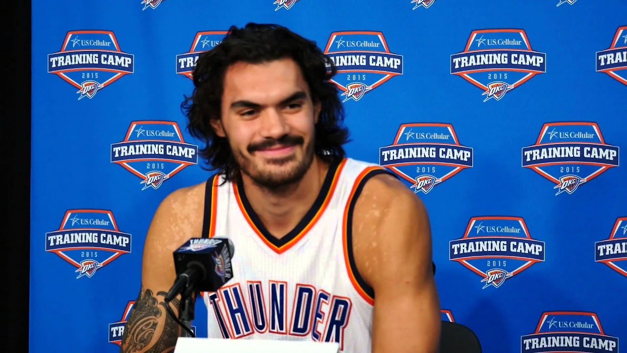 21 January 2015: Oklahoma City Thunder center Steven Adams (12) warms up at  the Verizon Center in Washington, D.C. prior to the game against the  Washington Wizards. (Icon Sportswire via AP Images