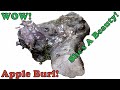 Rare burl apple  a real beauty  wood turning