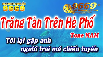 Karaoke Trăng Tàn Trên Hè Phố | Tone Nam beat chuẩn | Nhạc sống LA STUDIO | Karaoke 9669