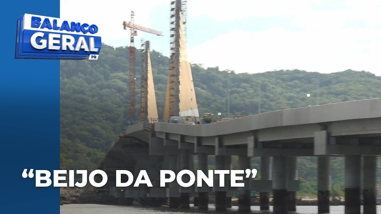 Ponte de Guaratuba: momento simbólico acontece quando os dois lados da estrutura são unidos