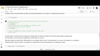 TensorFlow basics: Variables