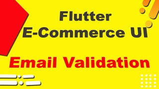 Flutter E-commerce App UI |  Email Validation | Hindi
