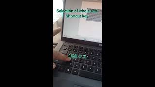 shortcut key for select all windows items in laptop or computer