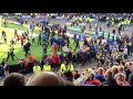Hibs fans spark riot on Hampden pitch (Original Footage)