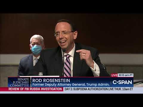 Lindsey Graham & Rod Rosenstein discuss Andrew McCabe