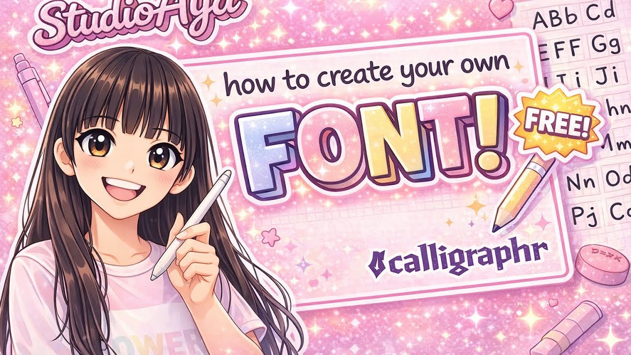 How To Create Your Own FONT (Free+Easy) #art #free - YouTube