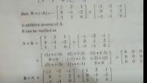 Math Class 9 - Chapter 1 - Exercise 1.3  Addition and Subtraction of Matrices Punjab Board Syllabus.
