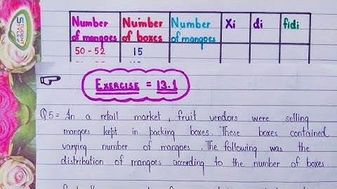 Exercise 13.1 || Question 5 || Class 10 Maths || Chapter 13 Statistics || New Ncert solution