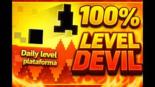 "Level devil" Easy demon Plat. (Geometry Dash 2.2) Record: no deaths.