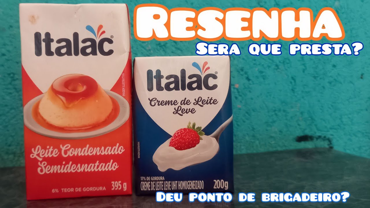 RESENHA|leite condensado semidesnatado,creme de leite italac será que dar ponto de brigadeiro?