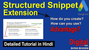 Structured Snippet Extensions Tutorial | Google Ads Course in Hindi by Digital Buddy India