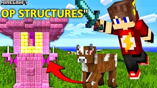 MINECRAFT BUT MOBS SPAWN OP STRUCTURES  😱