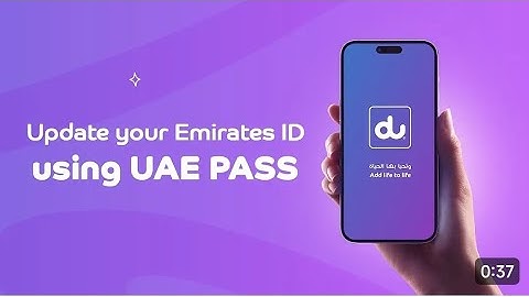 How to Update your Emirates Id on the Du App using UAE Pass