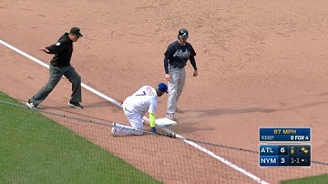 ATL@NYM: Inciarte and Freeman steal second and third