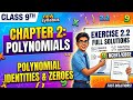 Class 9th new syllabus mathematics chapter 2 polynomials exercise 2.2 full solutions and explanation