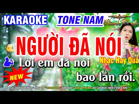 Karaoke Người Đã Nói Tone Nam (Dm) | Nhạc Sống Rumba Dễ Hát | Karaoke Thanh Danh