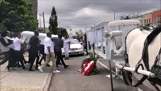 Horse Drawn Hearse from Guarino Funeral Home to Canarsie Cemetery in Brooklyn NY August 8 2020