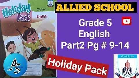 Class5 Allied School Holiday Pack English Part2,Grade 5 Summer Pack  AlliedSchool English part2,2025