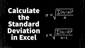 How To Calculate The Standard Deviation in Excel | Statistics #Shorts