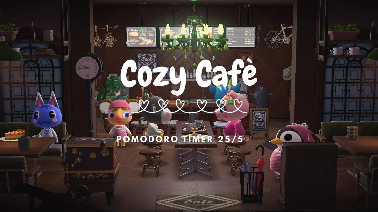 Read With Me at the Cozy Cafe ☕📖| Animal Crossing Pomodoro (25/5)