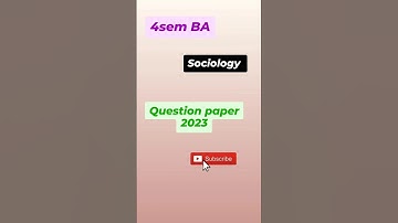 #4semester #ba #sociology question paper 2023 ‎⁨@anand9588⁩  #exampaper #degree #akkamahadevi
