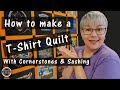 How to make a t-shirt quilt with sashing and cornerstones with Lisa Capen Quilts