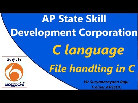tv kanalları APSSDC | C language | file handling in C | Mana Tv Live