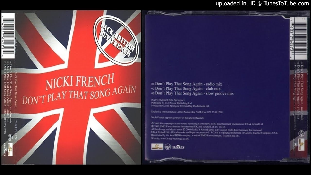 Nicki French – Don't Play That Song Again (Club Mix – 2000) - YouTube