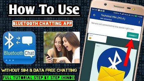 How To Chatting Using Bluetooth (Hindi) |  Bluetooth Se Chatting Kaise Kare | Bluetooth Chatting App