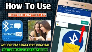 How To Chatting Using Bluetooth (Hindi) |  Bluetooth Se Chatting Kaise Kare | Bluetooth Chatting App screenshot 4