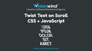 Twist Text on Scroll with CSS & JavaScript screenshot 2
