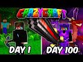 I Spent 100 Days in CRAZYCRAFT (FULL MOVIE)