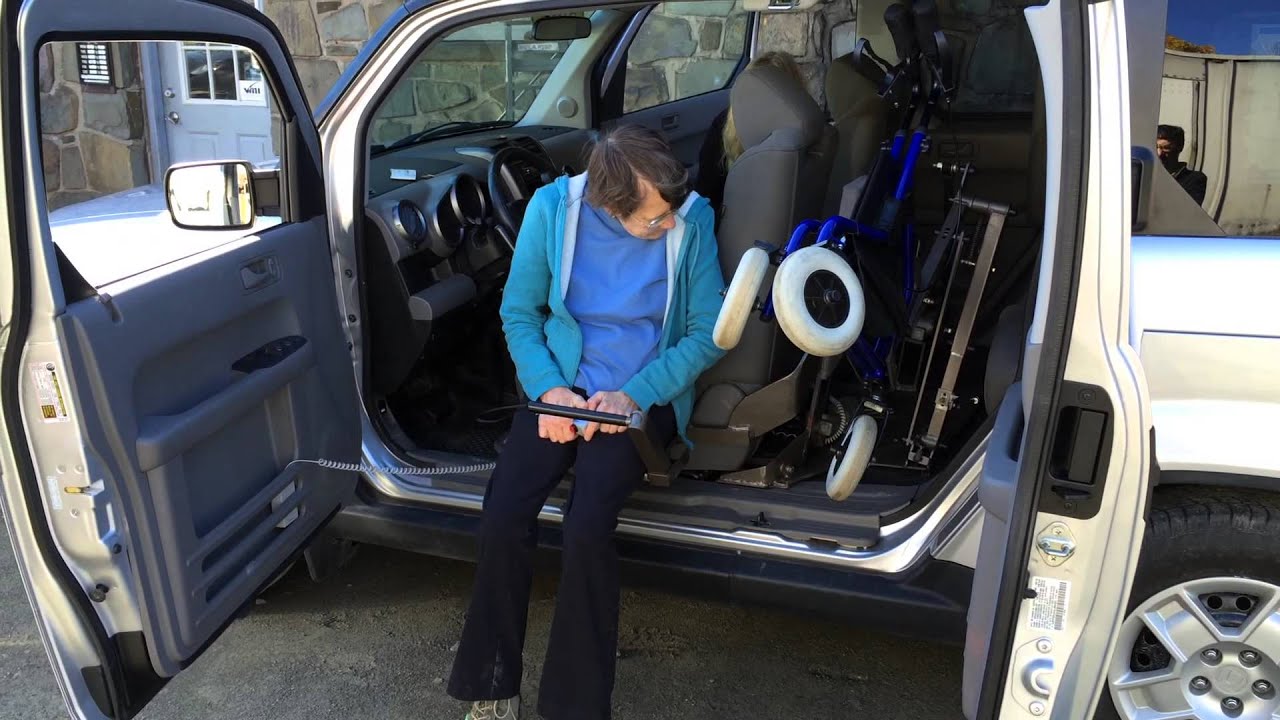 Glide 'n Go Disability Handicap Lift with EasyStow in Honda Element