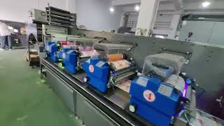 A Flexo Printing Machine for Adhesive Labels, Shrink Sleeves, and Inner Mold Labels.
