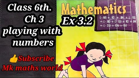 Class 6th Maths Ch 3 Playing with Numbers Ex 3.2 PSEB/ CBSE/ NCERT .very easy explained 👍 Subscribe