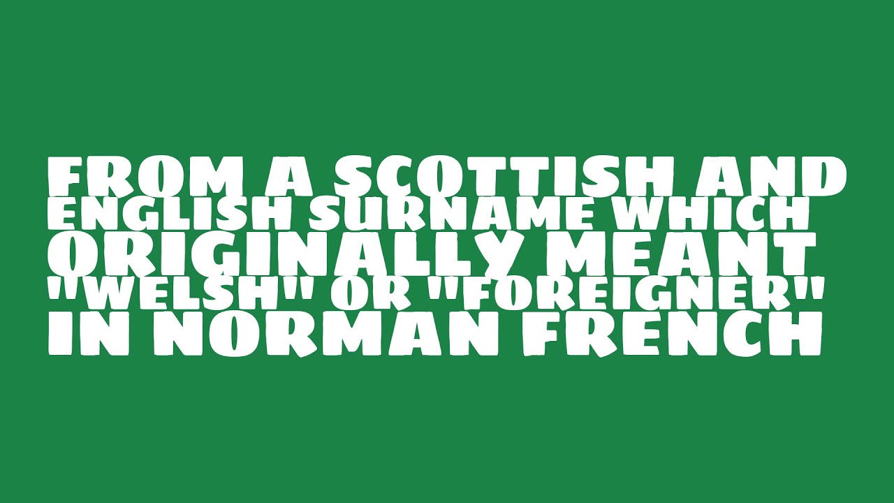 What is the origin of the name Wallace? YouTube