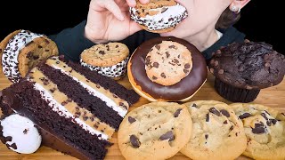 ASMR Chocolate Chip Desserts *Cookie Dough Cake, Ice Cream Sandwich, Donut, Muffin, Soft Cookie