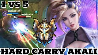 Wild Rift Akali - Top Akali hard carry Gameplay Rank Sovereign