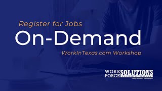 Register for Jobs On-Demand