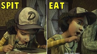 Let Clem Eats Human Meat vs Asks Her to Stop All Choices The Walking Dead