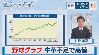 野球グラブ 牛革不足で高値【日経モープラFT】（2024年1月18日）