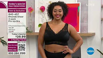 Rhonda Shear 3pack PinUp Bra with Removable Pads thumbnail