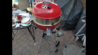 WEBER KETTLE RIBS | BBQ GURU DIGIQ DX3 | BAILEY BBQ SAUCE | SWEET HEAT SAUCE | STACK RACK