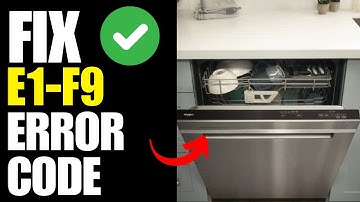 whirlpool dishwasher error code E1-F9 - How To Fix