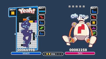 [Puyo Puyo Tetris AI] Zetris vs Tetras (21) - AI vs AI