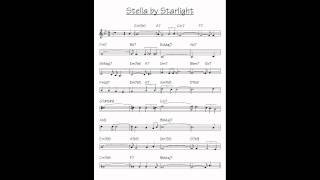 Stella By Starlight Backing Track with melody chords